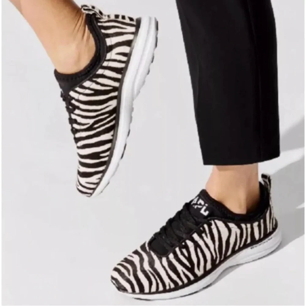 APL Athletic Propulstion Labs Women's Phantom Zebra Calf Hair Sneakers Size 7